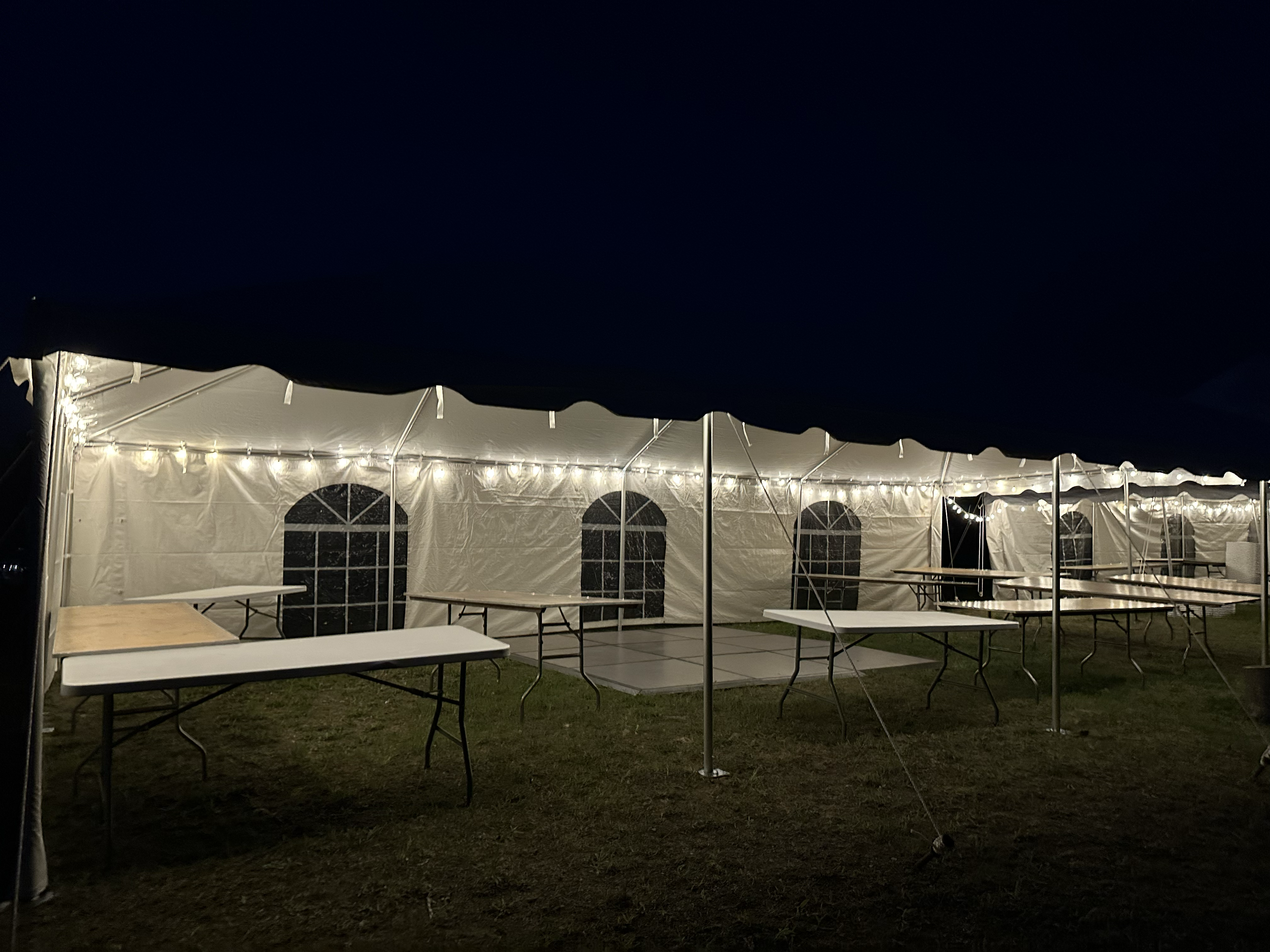 Tent accessories like lighting and walls